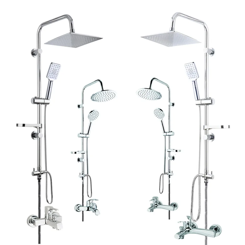 High Quality Chrome Plated Brass Water Saver Handshower and Rain Head Shower System Bath Set with Bathroom Faucet or Mixer
High Quality Chrome Plated Brass Water Saver Handshower and Rain Head Shower System Bath Set with Bathroom Faucet or Mixer