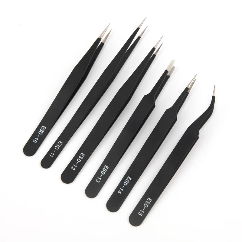 1Pcs Anti-static ESD Stainless Steel Tweezers Maintenance Tools Industrial Precision Curved Straight Tweezers Tools Tweezer
1Pcs Anti-static ESD Stainless Steel Tweezers Maintenance Tools Industrial Precision Curved Straight Tweezers Tools Tweezer