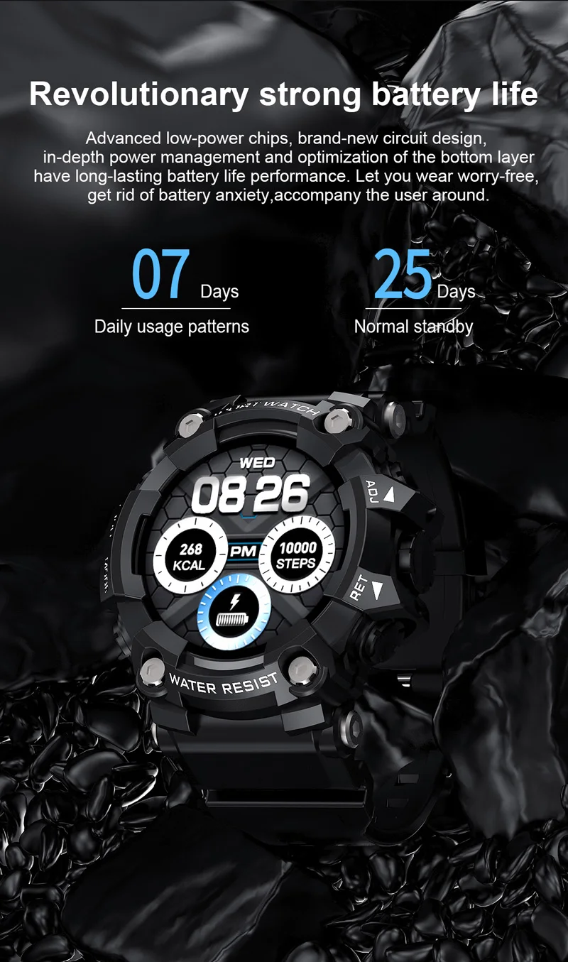 Smart watch heart rate blood pressure fitness tracker boy Men sport swim watch Full touch screen IP68 waterproof 25 days standby
Smart watch heart rate blood pressure fitness tracker boy Men sport swim watch Full touch screen IP68 waterproof 25 days standby