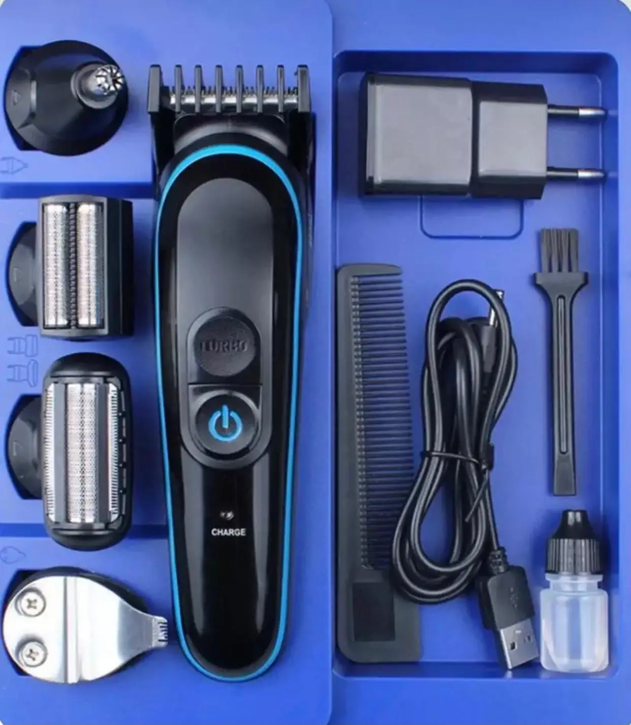 5in 1 Turbo Men's Body Grooming Kit Electric Shaver Professional Rechargeable Electric Razor Eyebrow Hair Face Shaver
5in 1 Turbo Men's Body Grooming Kit Electric Shaver Professional Rechargeable Electric Razor Eyebrow Hair Face Shaver