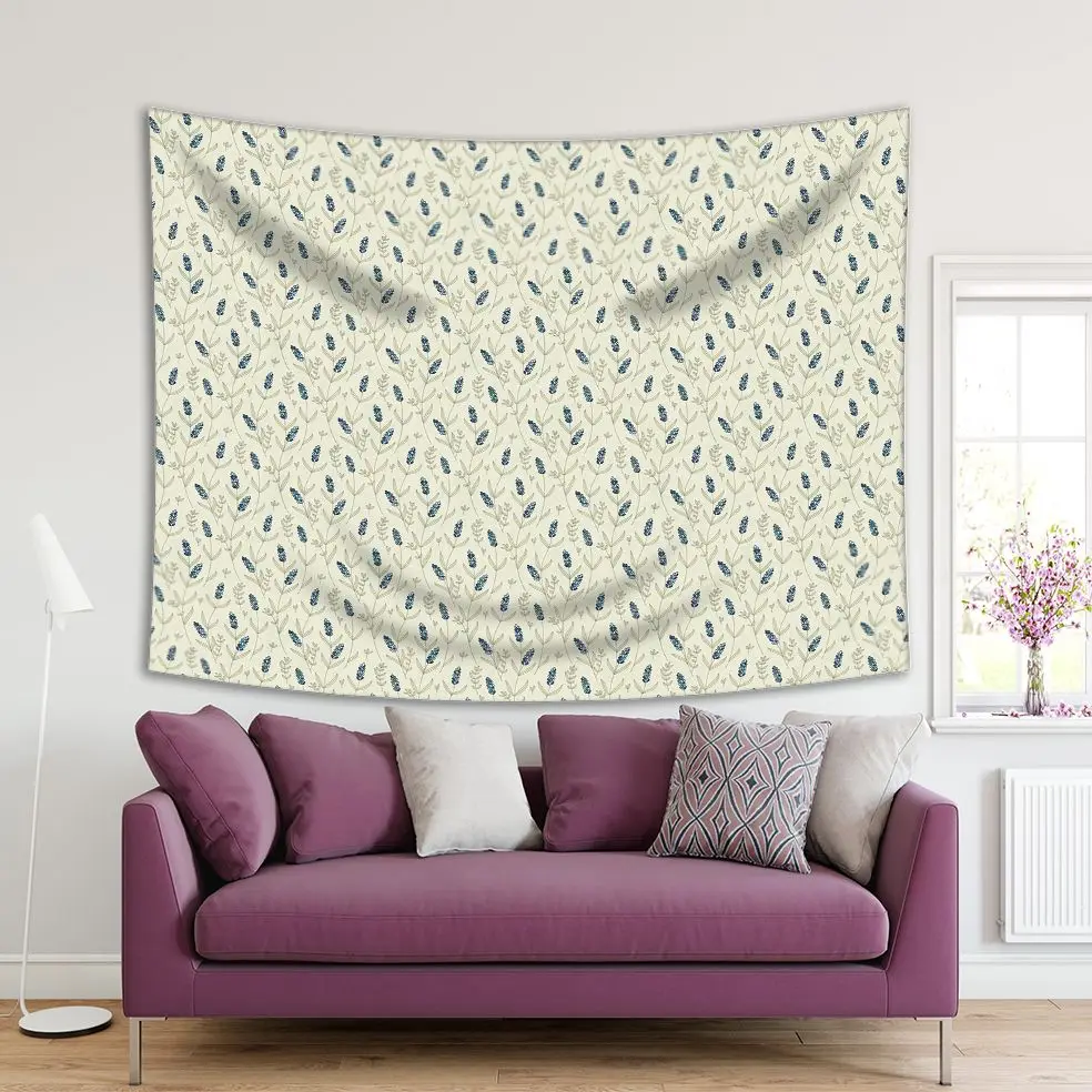 Tapestry Flowers Lavender Field Summertime Countryside Classic Pattern Blue and Beige Floral Print
Tapestry Flowers Lavender Field Summertime Countryside Classic Pattern Blue and Beige Floral Print