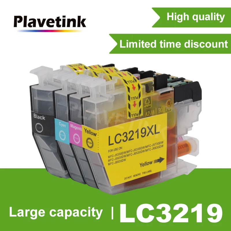 

Plavetink LC3219 полный чернильный картридж для принтера Brother LC3219XL MFC J5330DW J5335DW J5730DW J5930DW J6530DW J6935DW принтер 4 цвета