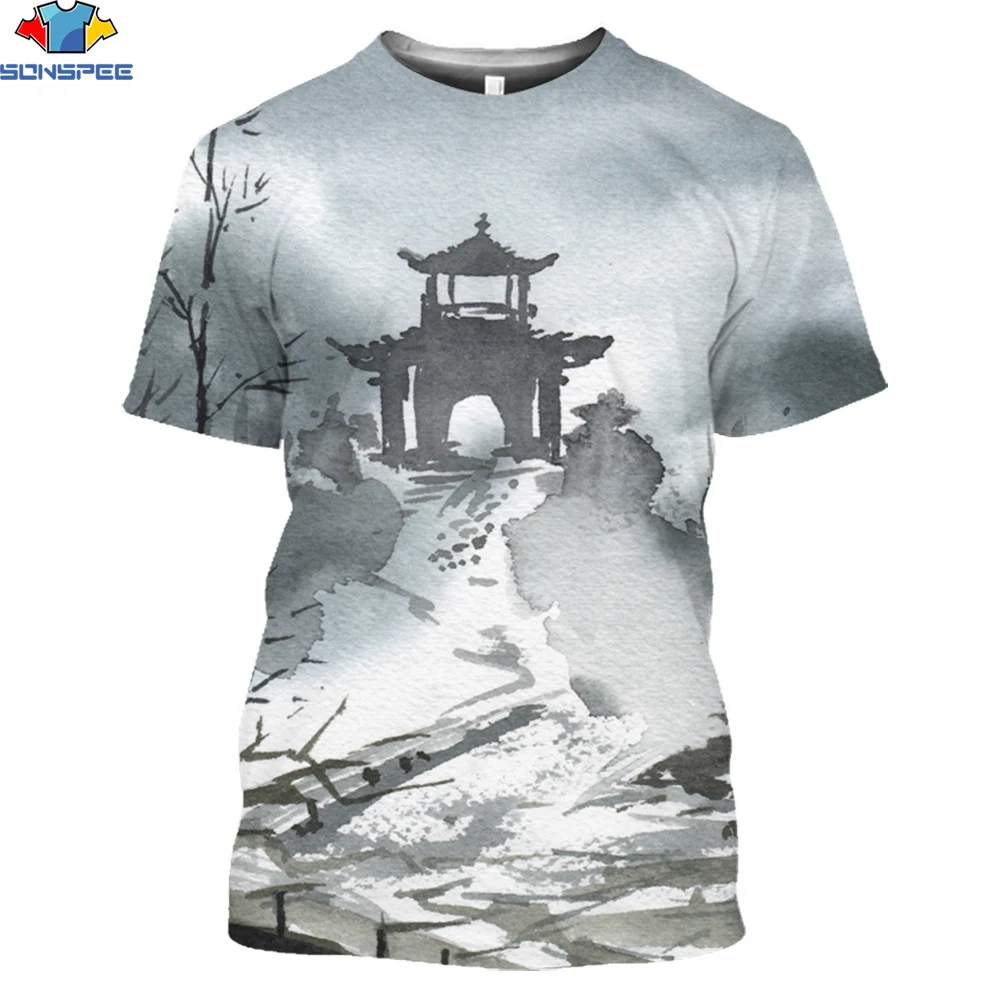 SONSPEE 3D Style Chinese Landscape Painting Positioning 3D Print T Shirt 2021 New Summer Vintage Casual Short Sleeve O-Neck Plus
SONSPEE 3D Style Chinese Landscape Painting Positioning 3D Print T Shirt 2021 New Summer Vintage Casual Short Sleeve O-Neck Plus