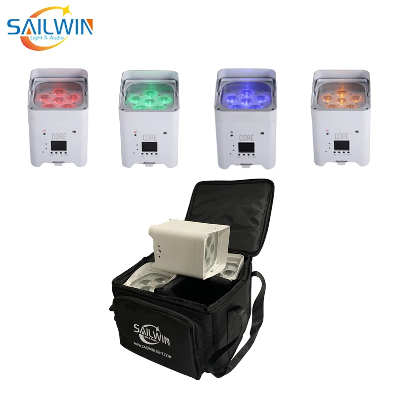 Фото 4 шт./партия дорожная сумка SKB для 6X18W RGBWA UV 6 в 1 с Wi Fi|Эффект освещения сцены| |