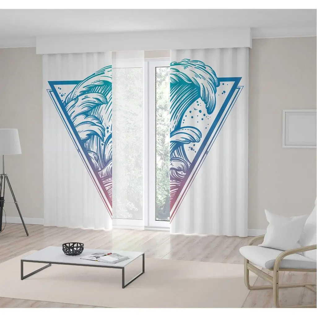 Curtain of Waves Ocean Stormy Sea in Triangle Shape Nature Wilderness Adventure Themed Art Blue White
Curtain of Waves Ocean Stormy Sea in Triangle Shape Nature Wilderness Adventure Themed Art Blue White