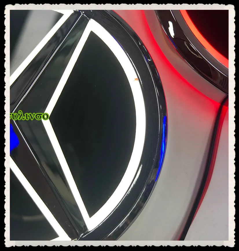 5D Автомобильная задняя этикетка звездная эмблема светодиодный логотип с