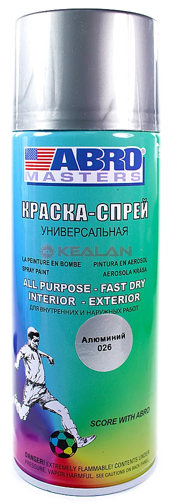 ABRO MASTERS краска спрей алюминиевая 400 мл.|Краски и спреи| |