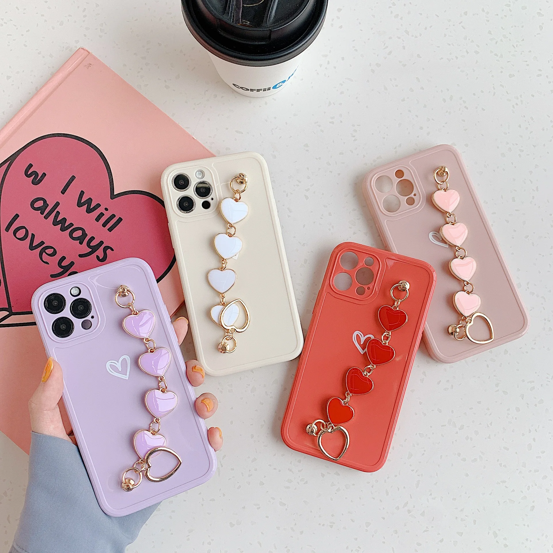 Soft Silicone Love Heart Chain Wrist Bracelet Phone Case For iPhone 12 13 Pro Max Mini 11 Pro Max X XS XR 7 8 Plus SE 2020 Capa
Soft Silicone Love Heart Chain Wrist Bracelet Phone Case For iPhone 12 13 Pro Max Mini 11 Pro Max X XS XR 7 8 Plus SE 2020 Capa