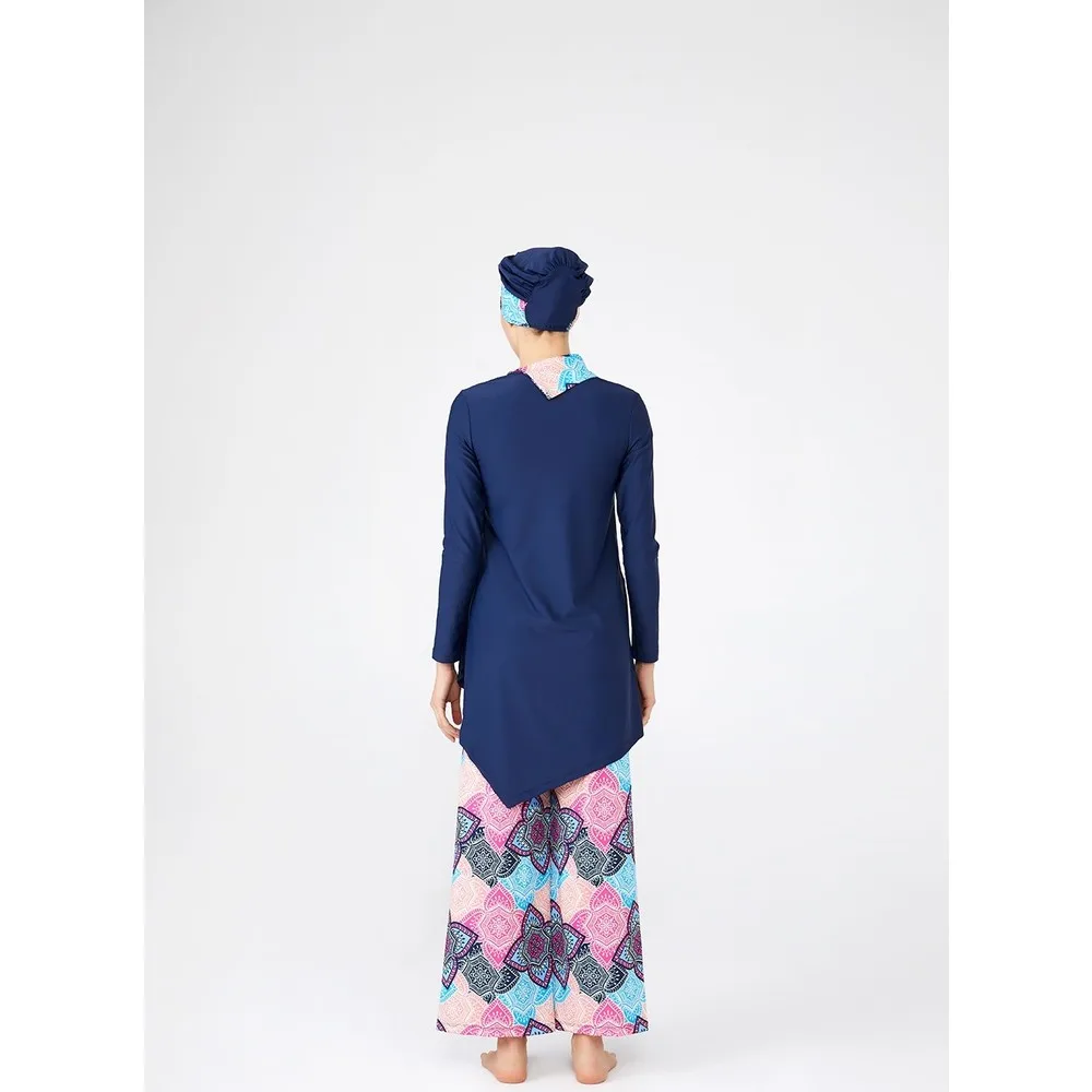 Adasea Women Spaniard Lycra Full Off Hijab Swimwear 4258 Navy Blue-Pink Patterned 2021 Summer Fashion Islamic Muslim Clothing Long sleeve
Adasea Women Spaniard Lycra Full Off Hijab Swimwear 4258 Navy Blue-Pink Patterned 2021 Summer Fashion Islamic Muslim Clothing Long sleeve