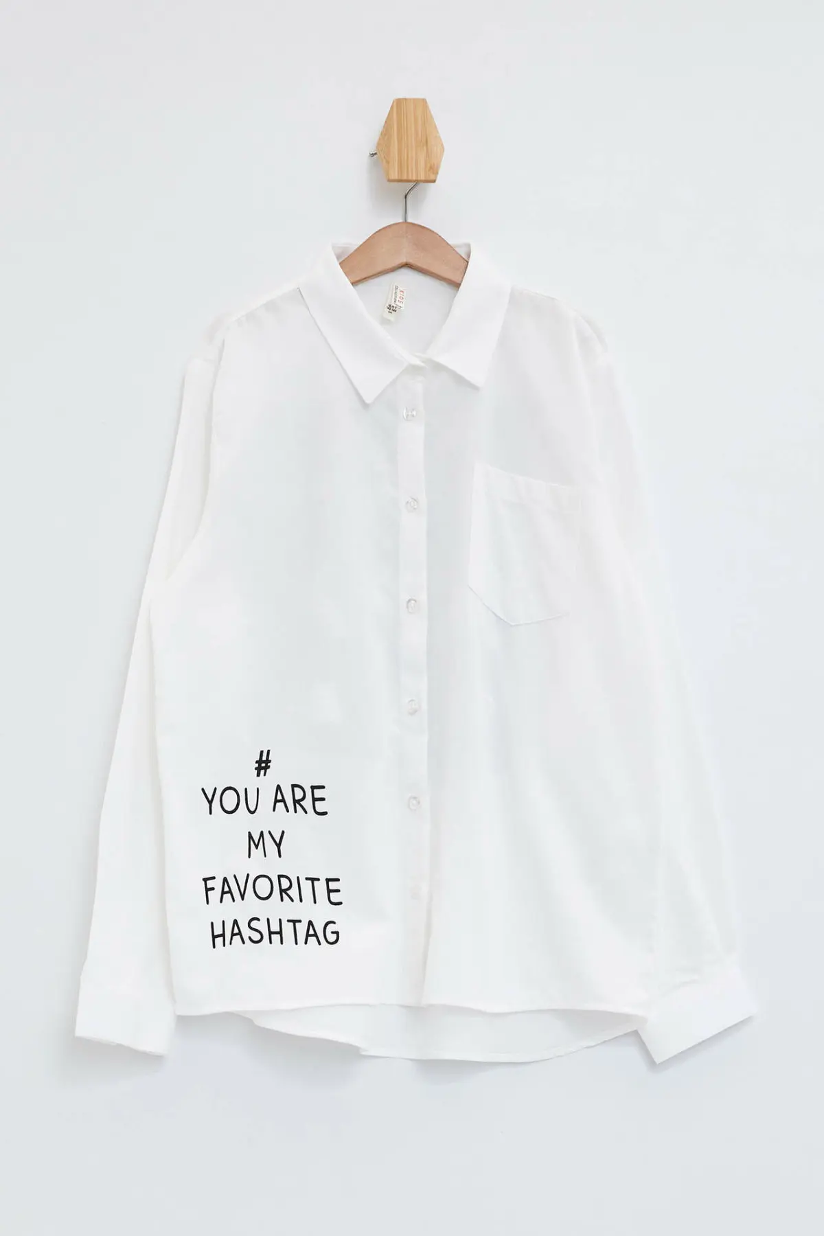 DeFacto/Весенние футболки белого цвета для девочек Повседневные Shirt L2893A619AU с