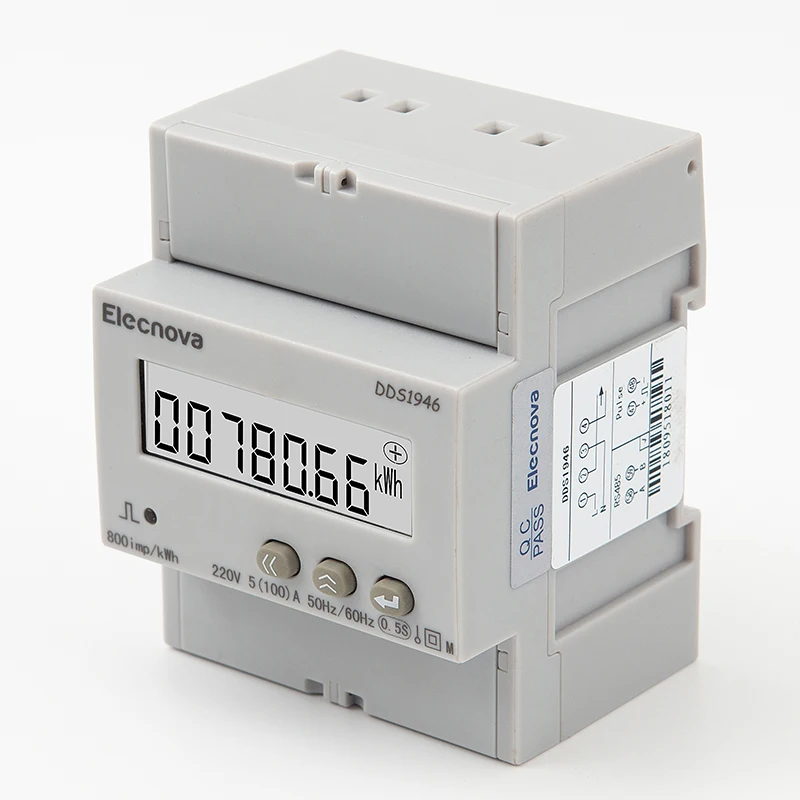 DDS1946 DIN Rail Mounted 72mm Energy Power Meter 1P2W,Single Phase Kwh Meter,LCD Display Voltage,Current,Power Factor,Frequency
DDS1946 DIN Rail Mounted 72mm Energy Power Meter 1P2W,Single Phase Kwh Meter,LCD Display Voltage,Current,Power Factor,Frequency
