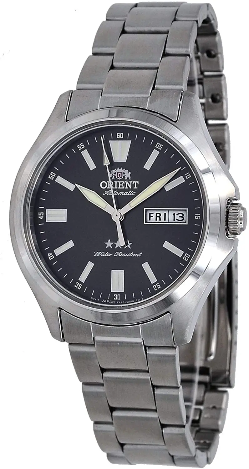 Orient Tristar Мужские автоматические часы RA AB0F10N Циферблат серый стальной