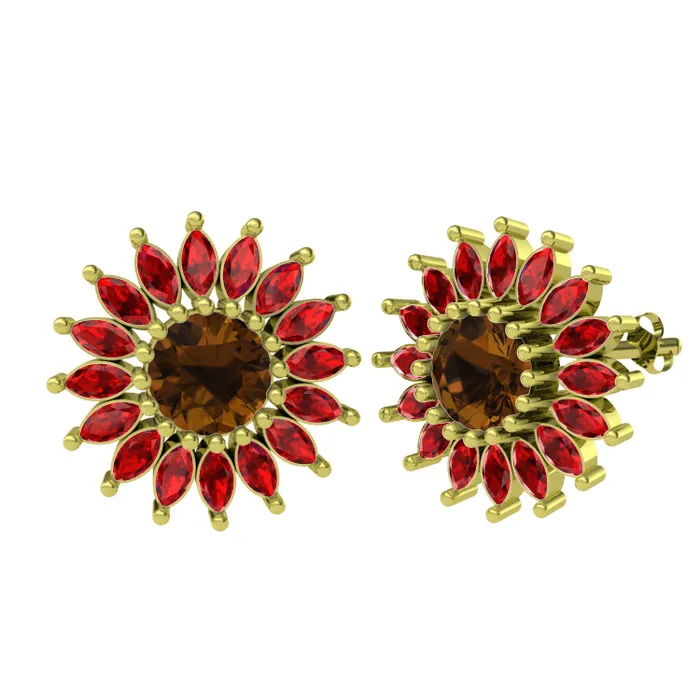 Love of Smokey Quartz Daisy earrings silver with gold plated and rose gold plated options with 16 stone options
Love of Smokey Quartz Daisy earrings silver with gold plated and rose gold plated options with 16 stone options