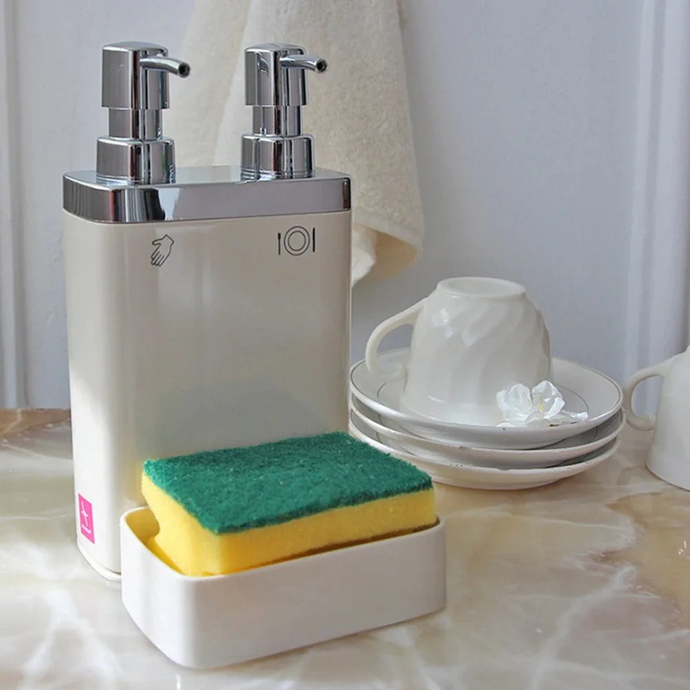 Double Liquid Soap Dispenser 750 ML Dish Sponge Holder Kitchen Accessories 7 Colors Washing Refillable Bottles Decorative Bathro
Double Liquid Soap Dispenser 750 ML Dish Sponge Holder Kitchen Accessories 7 Colors Washing Refillable Bottles Decorative Bathro