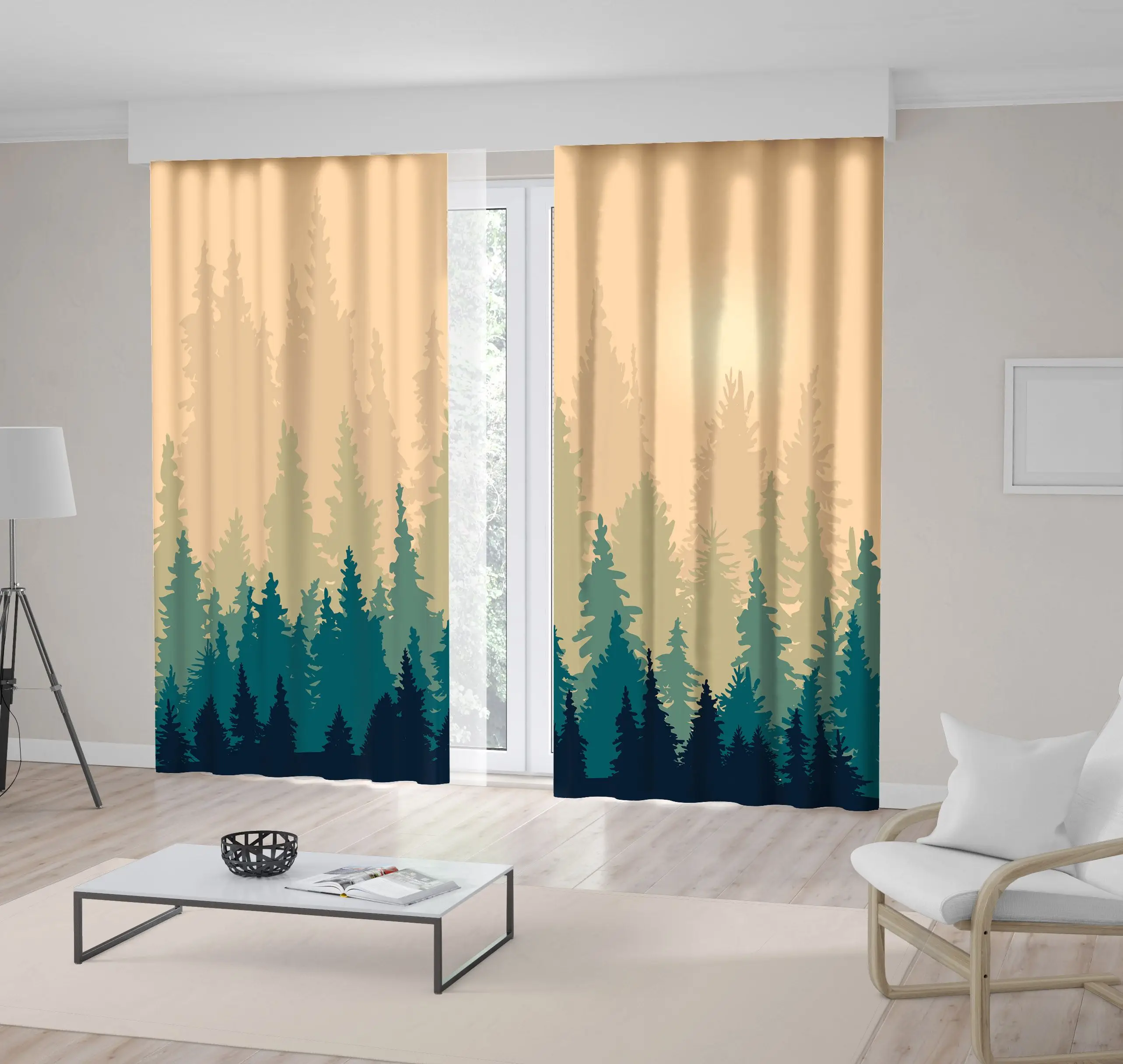 Curtain Landscape with Fir Trees Forest under Shining Sun Silhouettes Mountain Nature View Green Beige Print
Curtain Landscape with Fir Trees Forest under Shining Sun Silhouettes Mountain Nature View Green Beige Print
