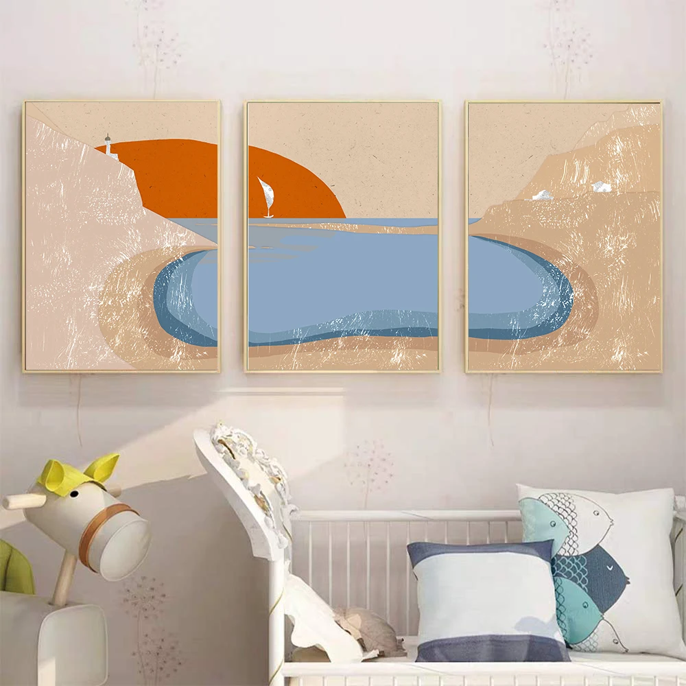 Sunrise Landscape Poster Natural Mountain And Sea Canvas Painting Minimalist Art Print Orange Sun Wall Picture Living Room Decor
Sunrise Landscape Poster Natural Mountain And Sea Canvas Painting Minimalist Art Print Orange Sun Wall Picture Living Room Decor