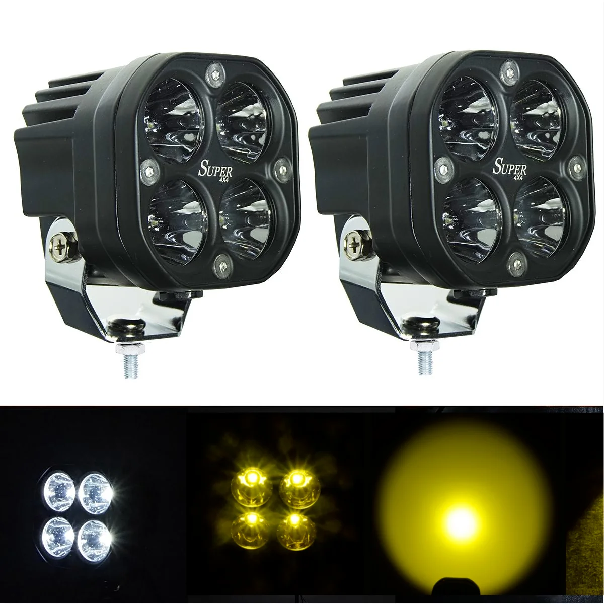 3inch 40W LED Work Light 6000K White Yellow Spot Beam Lightings Square Working Lamp For Car Motocycle Off-Road Universal 12V 24V
3inch 40W LED Work Light 6000K White Yellow Spot Beam Lightings Square Working Lamp For Car Motocycle Off-Road Universal 12V 24V