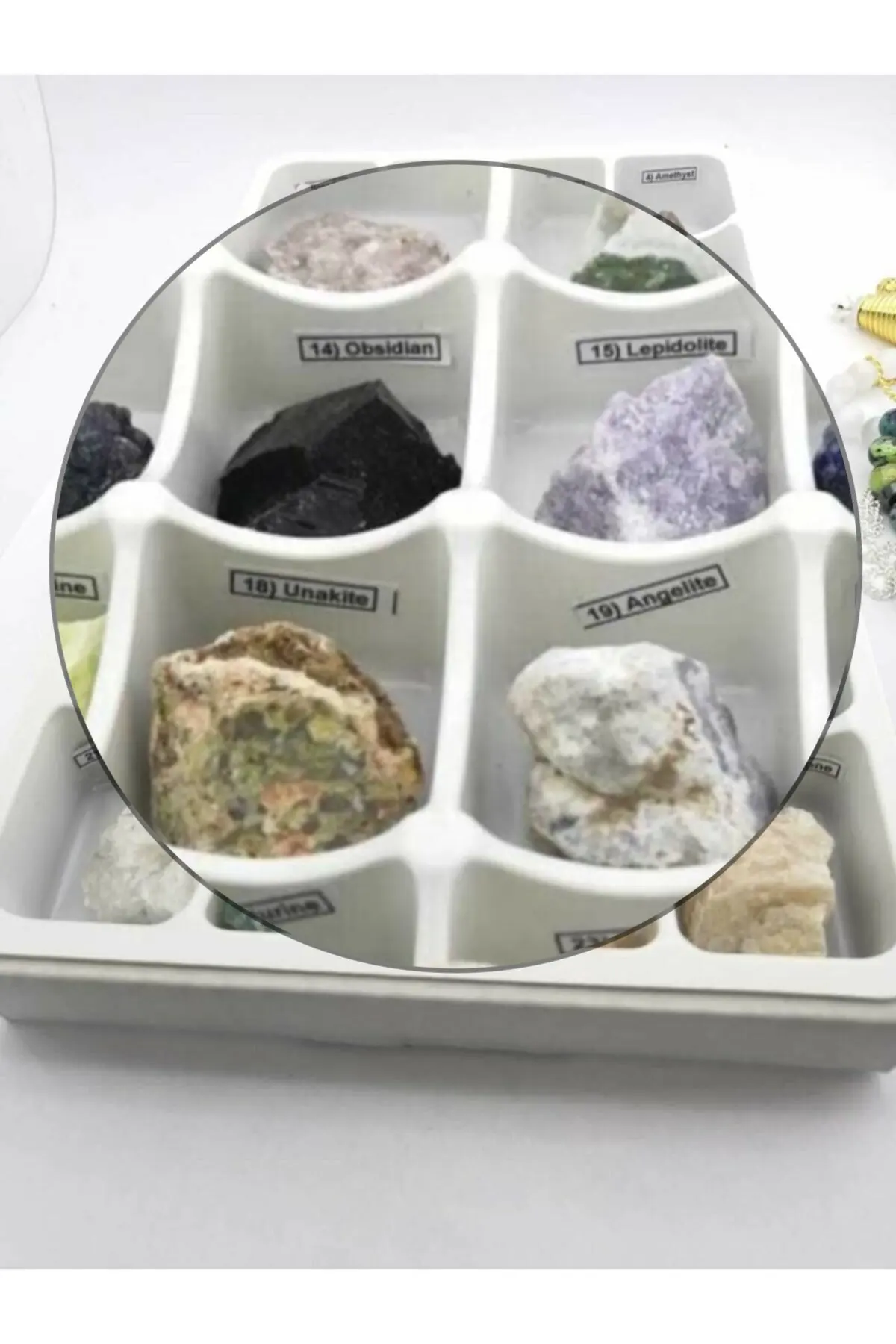 Natural Stones 24 Pieces Zeolite Amazonite Unakite Black Tourmaline Tiger Eye Serpentine Green Agate
Natural Stones 24 Pieces Zeolite Amazonite Unakite Black Tourmaline Tiger Eye Serpentine Green Agate
