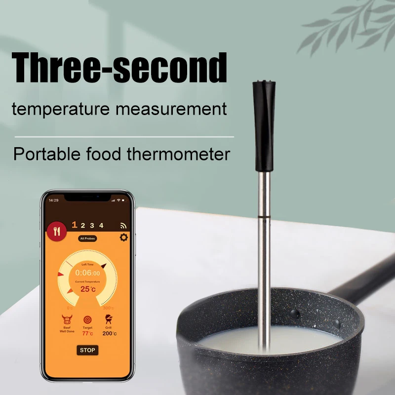 Barbecue Lovers Portable Wireless Meat Thermometer Oven Grill Thermometer Kitchen BBQ Thermometer Food thermometre cuisine
Barbecue Lovers Portable Wireless Meat Thermometer Oven Grill Thermometer Kitchen BBQ Thermometer Food thermometre cuisine