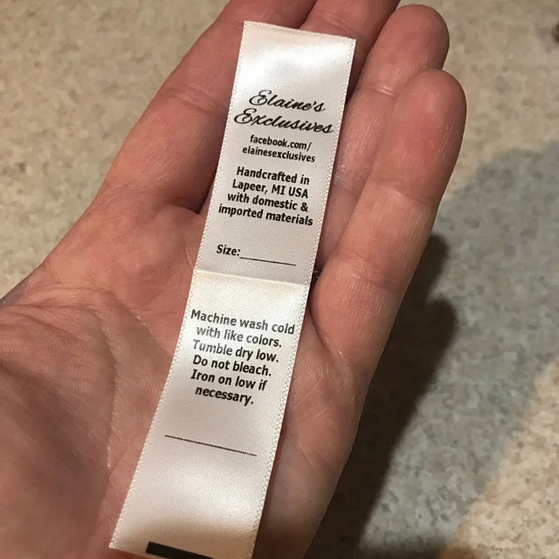 Qty 200 - White satin USA tracking label - custom tracking label - Clothing labels - sewing Garment washing Care washable tags
Qty 200 - White satin USA tracking label - custom tracking label - Clothing labels - sewing Garment washing Care washable tags