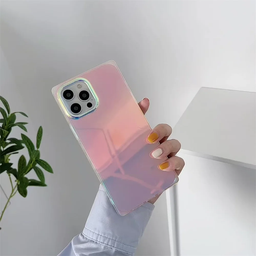 Rainbow Laser Square Phone Case For iPhone 12 Mini 12pro 11pro 13promax Soft Back Cover For iphone 11 Protective Coque Capa
Rainbow Laser Square Phone Case For iPhone 12 Mini 12pro 11pro 13promax Soft Back Cover For iphone 11 Protective Coque Capa
