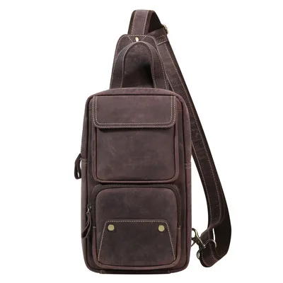 Luxury Travel Hiking Cross Body Messenger bags Men's Large Capacity Chest Sling Bag Solid Men Split Leather Bag New
Luxury Travel Hiking Cross Body Messenger bags Men's Large Capacity Chest Sling Bag Solid Men Split Leather Bag New