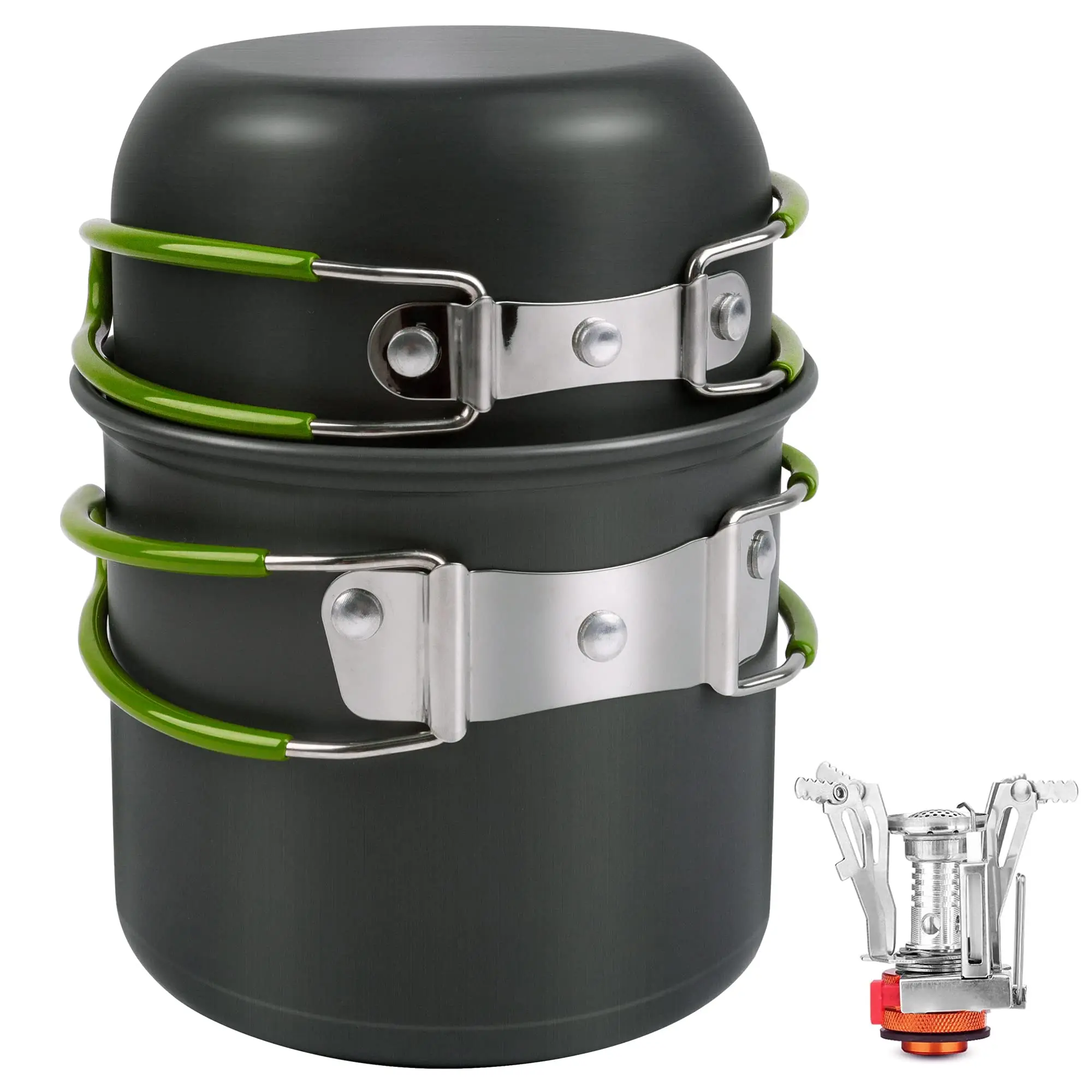 Camping Stove Pan Set Portable Outdoor Backpacking Cookware Hiking Cooking Stove Butane Propane Burner for Gas Canister
Camping Stove Pan Set Portable Outdoor Backpacking Cookware Hiking Cooking Stove Butane Propane Burner for Gas Canister