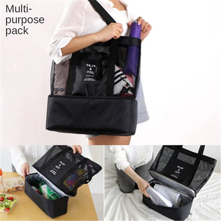 Beach Bag High Capacity Women Mesh Transparent Bag Multi purpose Tote Bag Double-layer Heat Preservation Large Picnic Bag
Beach Bag High Capacity Women Mesh Transparent Bag Multi purpose Tote Bag Double-layer Heat Preservation Large Picnic Bag