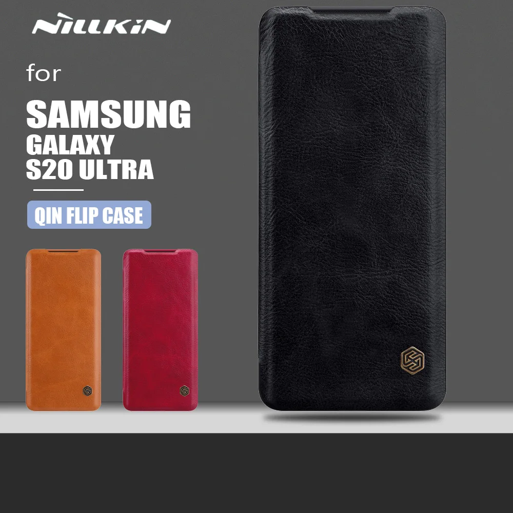 Чехол Nillkin для Samsung Galaxy S20 Ultra чехол Qin из искусственной кожи с откидной крышкой