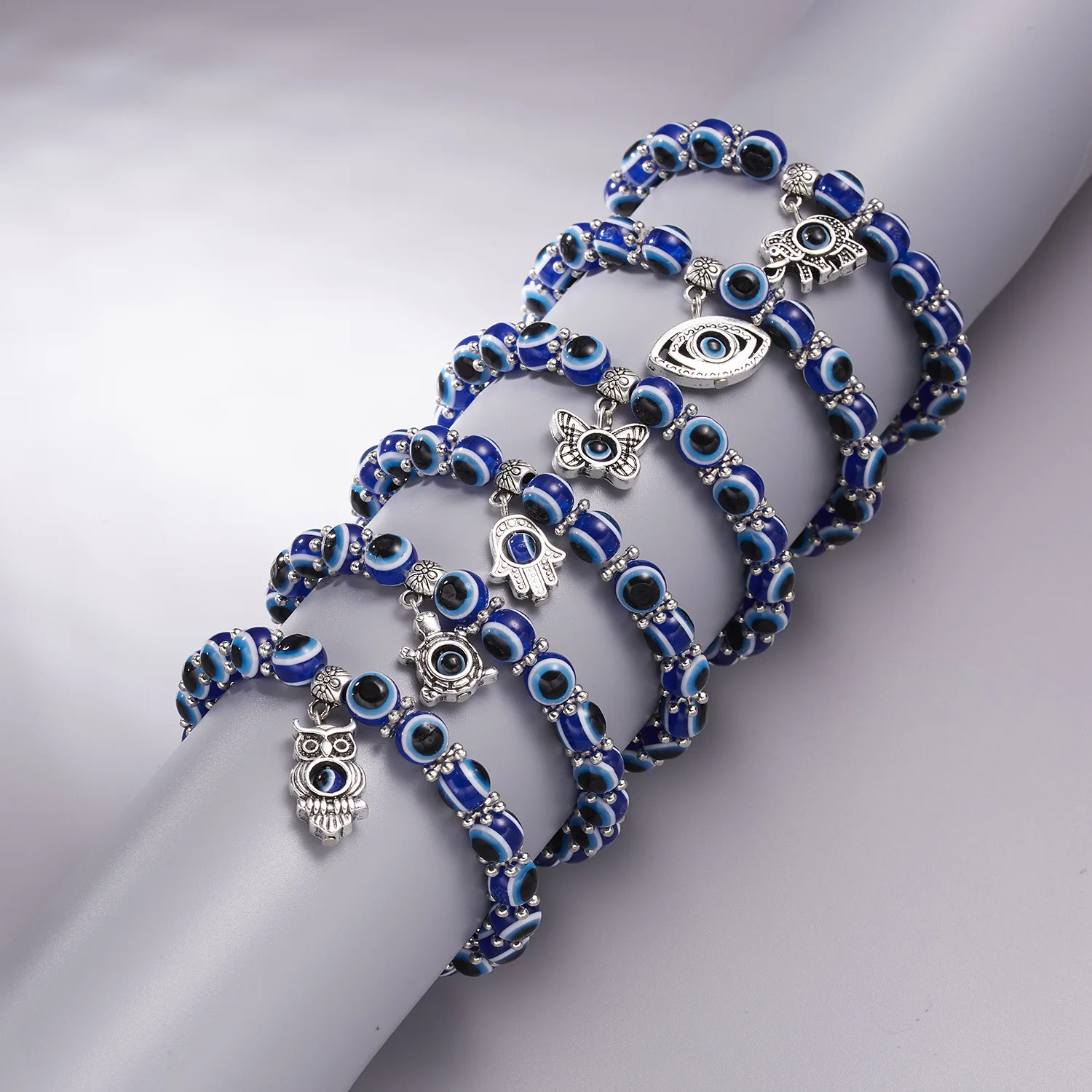 Blue Evil Eye Bracelet For Women Hand of Fatima Turkey Thousand Eyes Wish Handmade Resins Beads Bangle Elastic Bracelets Jewelry
Blue Evil Eye Bracelet For Women Hand of Fatima Turkey Thousand Eyes Wish Handmade Resins Beads Bangle Elastic Bracelets Jewelry