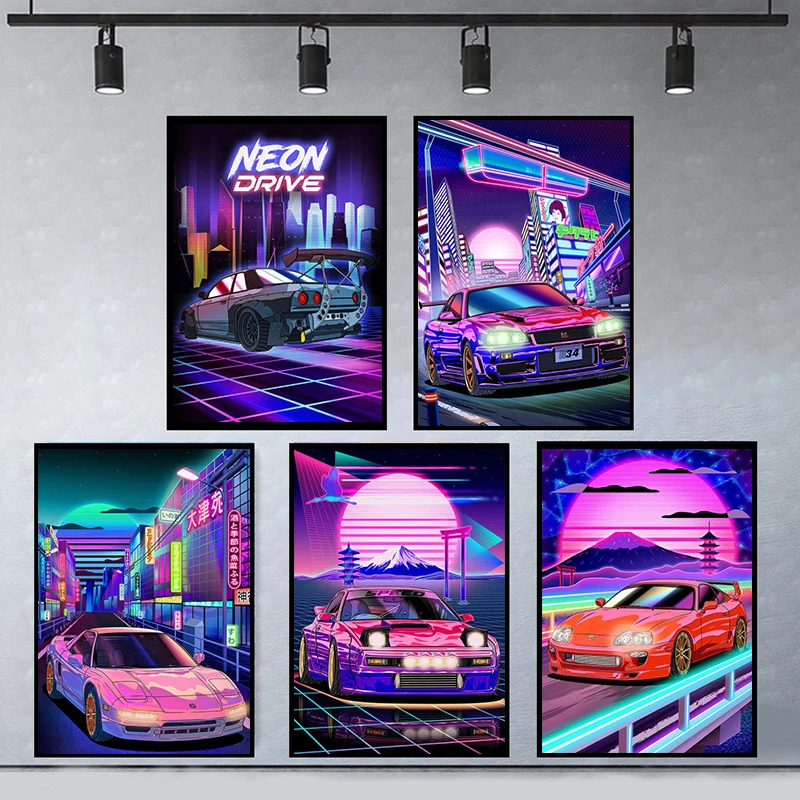 Neon Drive Canvas Painting Wall Art Racing Tokyo Street Posters And Prints for Boys Bedroom Anime World Mural Cartoon Home Decor
Neon Drive Canvas Painting Wall Art Racing Tokyo Street Posters And Prints for Boys Bedroom Anime World Mural Cartoon Home Decor
