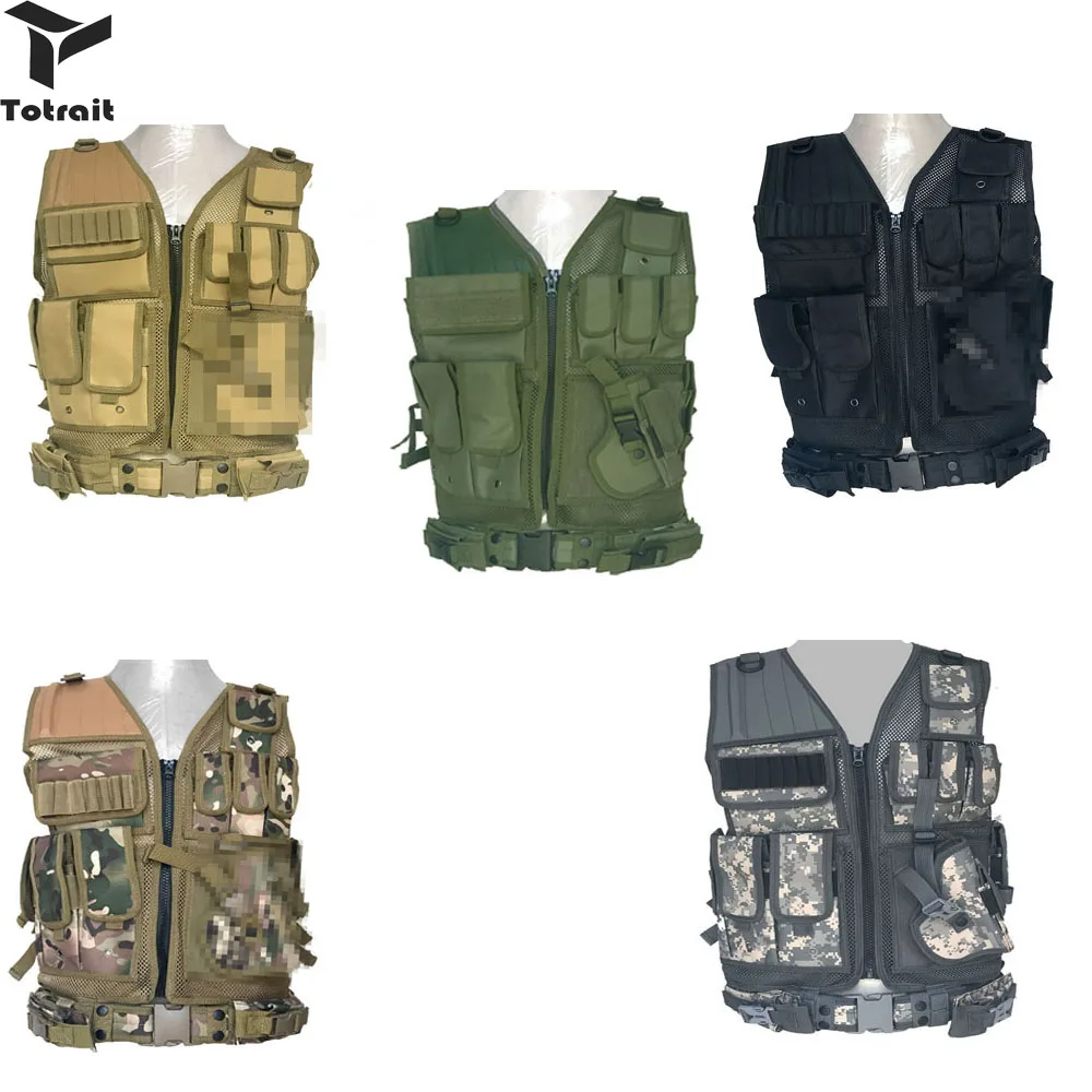 Tactical Military Vest Wargame Combat Multi Pocket Clothes With Black High Quality Pistol Holster Hunting Equipment
Tactical Military Vest Wargame Combat Multi Pocket Clothes With Black High Quality Pistol Holster Hunting Equipment