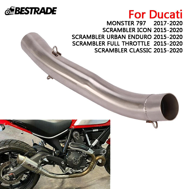 Motorcycle Exhaust Middle Mid Link Connector Pipe for Ducati Scrambler 800 821 Stainless Steel Slip On 51mm Mufflers Tube
Motorcycle Exhaust Middle Mid Link Connector Pipe for Ducati Scrambler 800 821 Stainless Steel Slip On 51mm Mufflers Tube