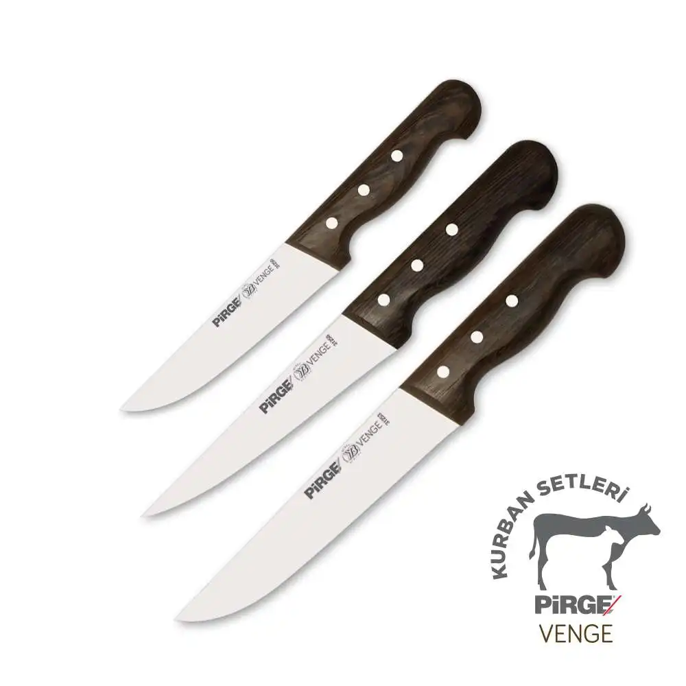 Pirge, Venge Sacrificial Knife Set 3 pcs.- Wenge Wooden Handle, Handmade , Kitchen Professional Household and ChefKnive - 35124
Pirge, Venge Sacrificial Knife Set 3 pcs.- Wenge Wooden Handle, Handmade , Kitchen Professional Household and ChefKnive - 35124