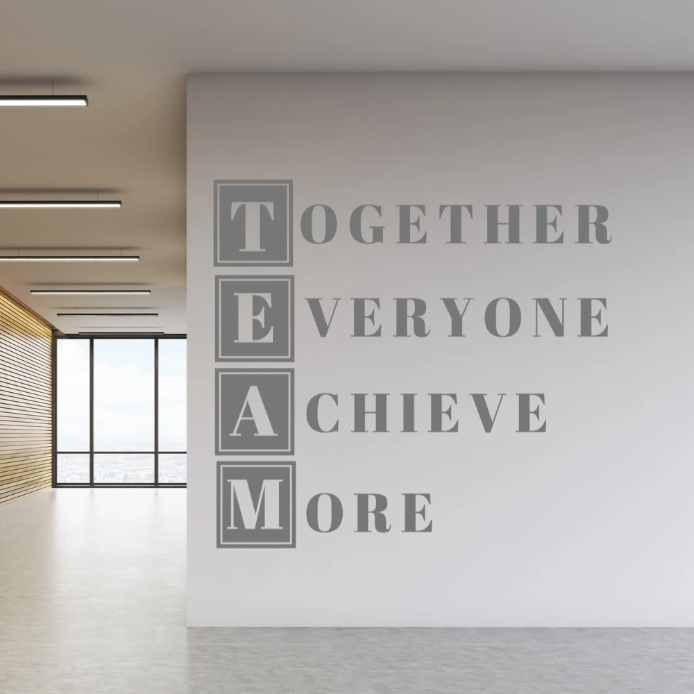 Motivational Quote For Team Wall Sticker Decal Team Work Sticker Office Wall Decoration A00407
Motivational Quote For Team Wall Sticker Decal Team Work Sticker Office Wall Decoration A00407