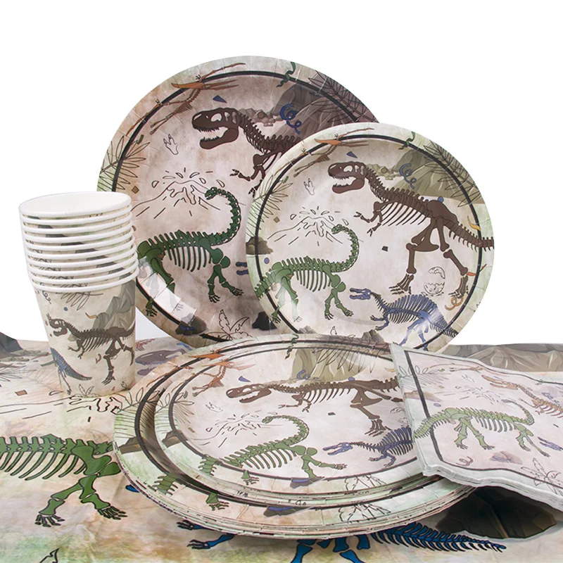 Fossil Dinosaur Party Supplies Disposable Dinosaur Plates and Napkins for Boys Dino Theme Birthday Party Disposable Tableware
Fossil Dinosaur Party Supplies Disposable Dinosaur Plates and Napkins for Boys Dino Theme Birthday Party Disposable Tableware