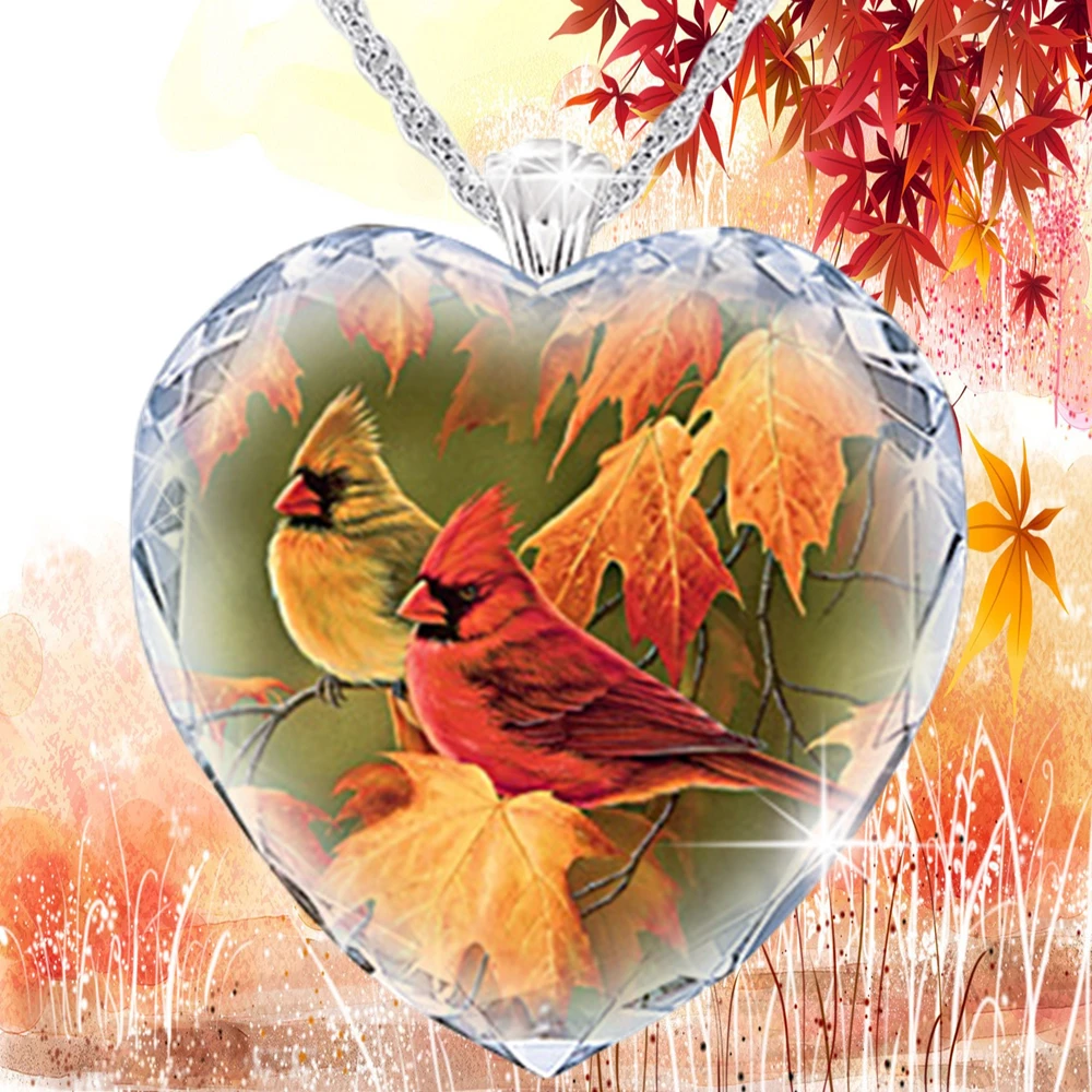 Romantic Couple Bird Heart Crystal Necklace Exquisite Cardinal Pendant Fashion Women's Accessories Personality Bird Jewelry Gift
Romantic Couple Bird Heart Crystal Necklace Exquisite Cardinal Pendant Fashion Women's Accessories Personality Bird Jewelry Gift