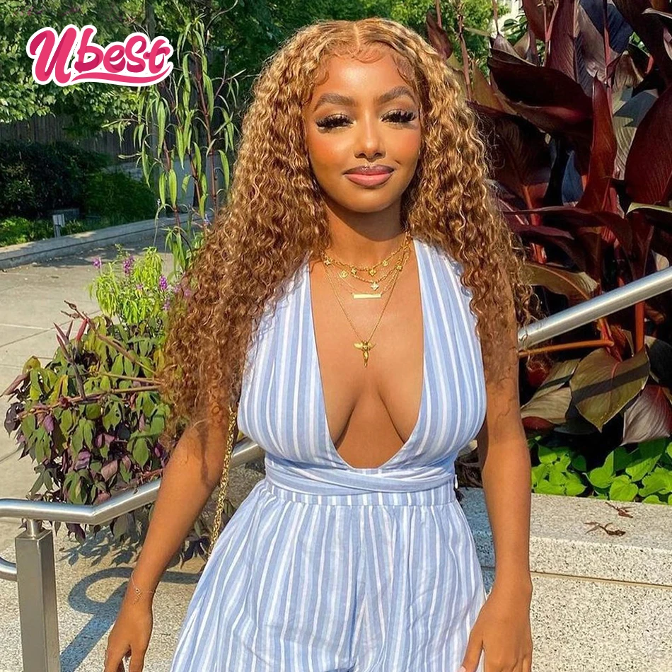 Honey Blonde Kinky Curly Lace Front Wigs Pre-Plucked Highlight Curly 13x6 HD Lace Frontal Wig Human Hair 180% Density For Women
Honey Blonde Kinky Curly Lace Front Wigs Pre-Plucked Highlight Curly 13x6 HD Lace Frontal Wig Human Hair 180% Density For Women