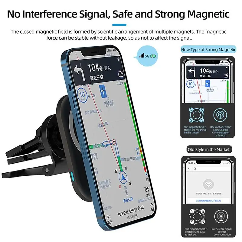 2021 15w Magnetic Car Wireless Charger Qi Fast Charging Mount Air Vent Phone Stand For iPhone 12 Pro Max Mini Magsafe Car Holder
2021 15w Magnetic Car Wireless Charger Qi Fast Charging Mount Air Vent Phone Stand For iPhone 12 Pro Max Mini Magsafe Car Holder