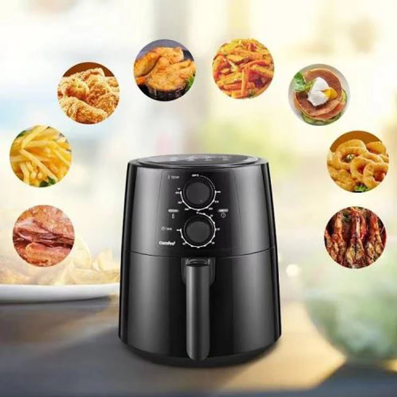 3.5L Air Fryer Oil-less Cooker, 4.4Qt Fried pot with Temperature Control, Timer, Surrounding 3D Wind,
3.5L Air Fryer Oil-less Cooker, 4.4Qt Fried pot with Temperature Control, Timer, Surrounding 3D Wind,