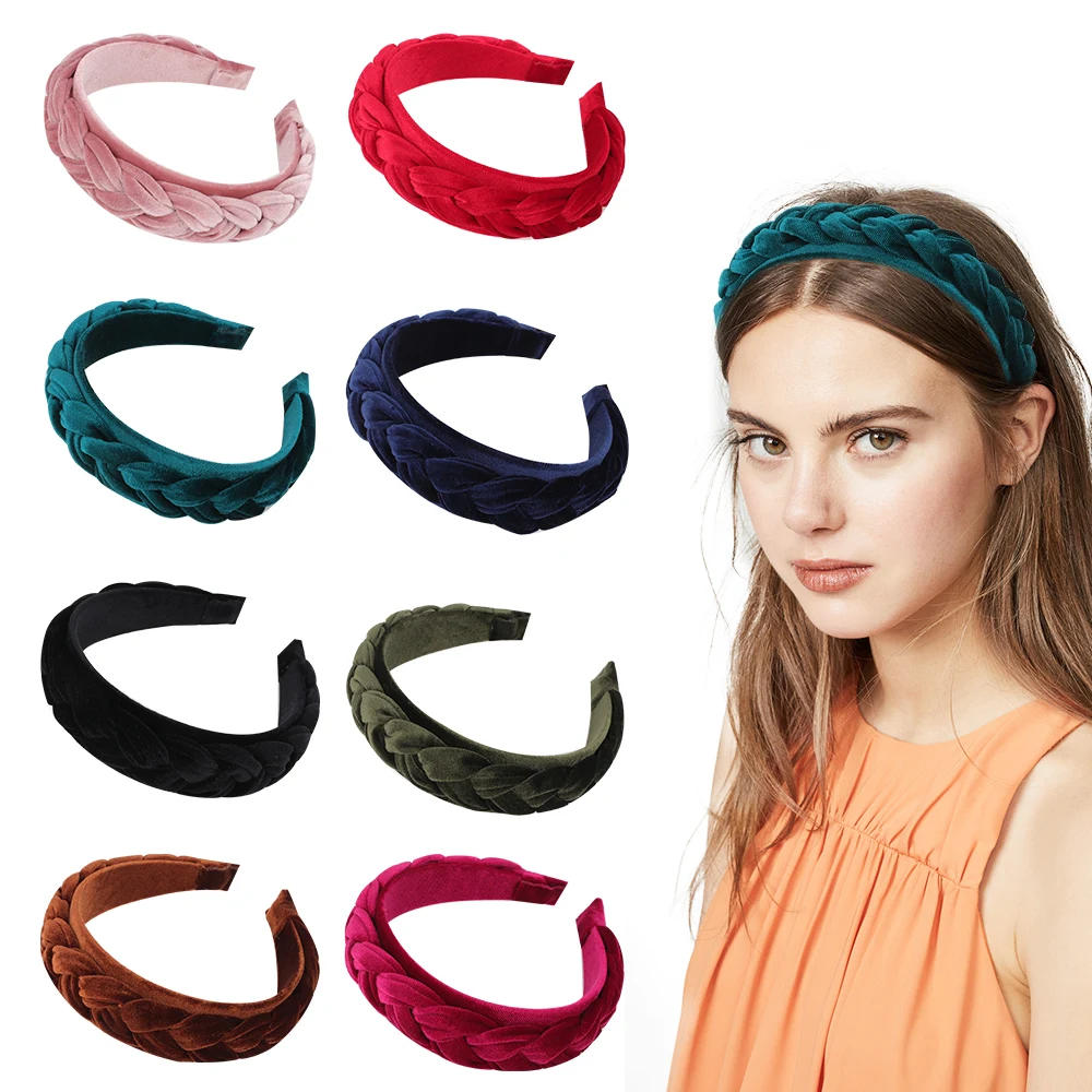 Women Solid Velvet Headband Fashion Bezel Twist Hair Band Thicken Braid Scrunchies French Broad-brimmed Hoop Hair Accessories
Women Solid Velvet Headband Fashion Bezel Twist Hair Band Thicken Braid Scrunchies French Broad-brimmed Hoop Hair Accessories
