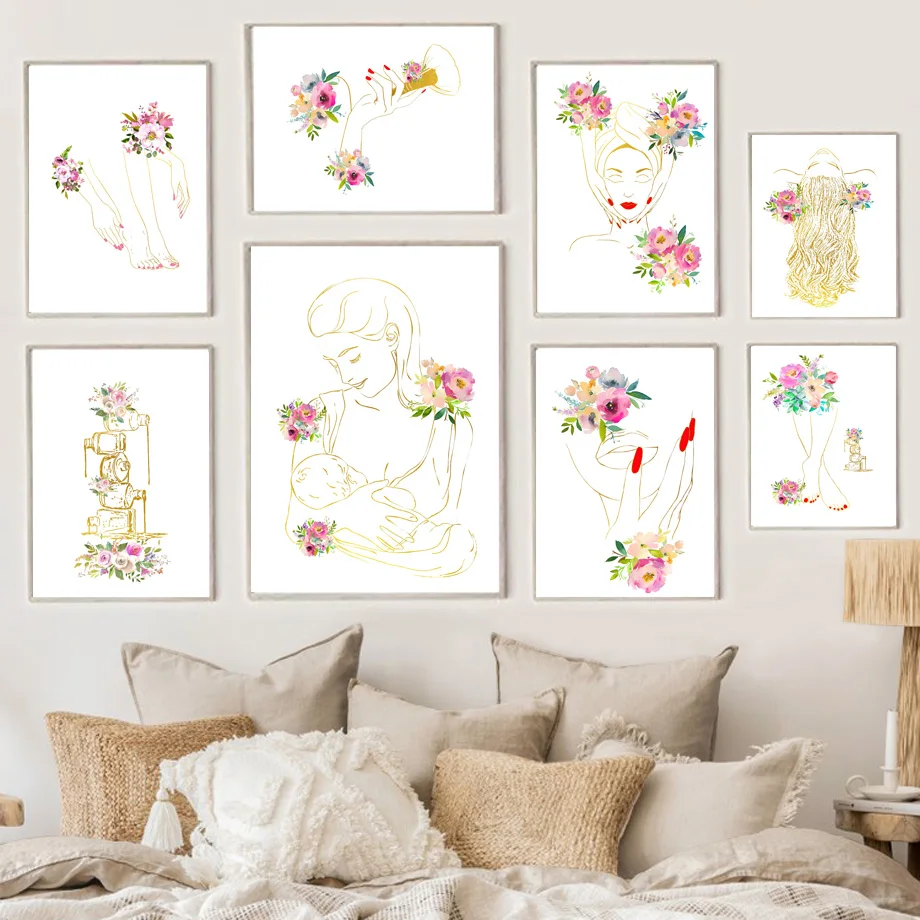 Abstract Golden Lines Fashion Girl Flower Wall Art Canvas Painting Nordic Posters And Prints Wall Pictures For Living Room Decor
Abstract Golden Lines Fashion Girl Flower Wall Art Canvas Painting Nordic Posters And Prints Wall Pictures For Living Room Decor