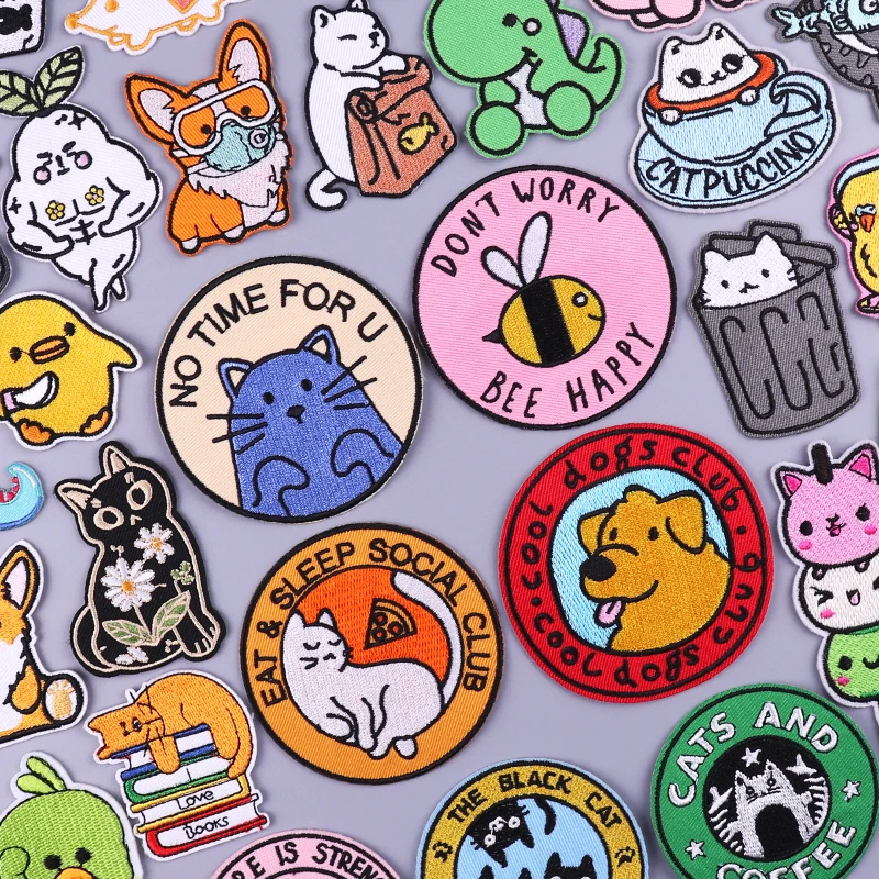 DIY Cartoon Cat Patches On Clothes Animal Patch Duckling Embroidered Patch Iron On Patches For Clothing Stickers Badge Applique
DIY Cartoon Cat Patches On Clothes Animal Patch Duckling Embroidered Patch Iron On Patches For Clothing Stickers Badge Applique