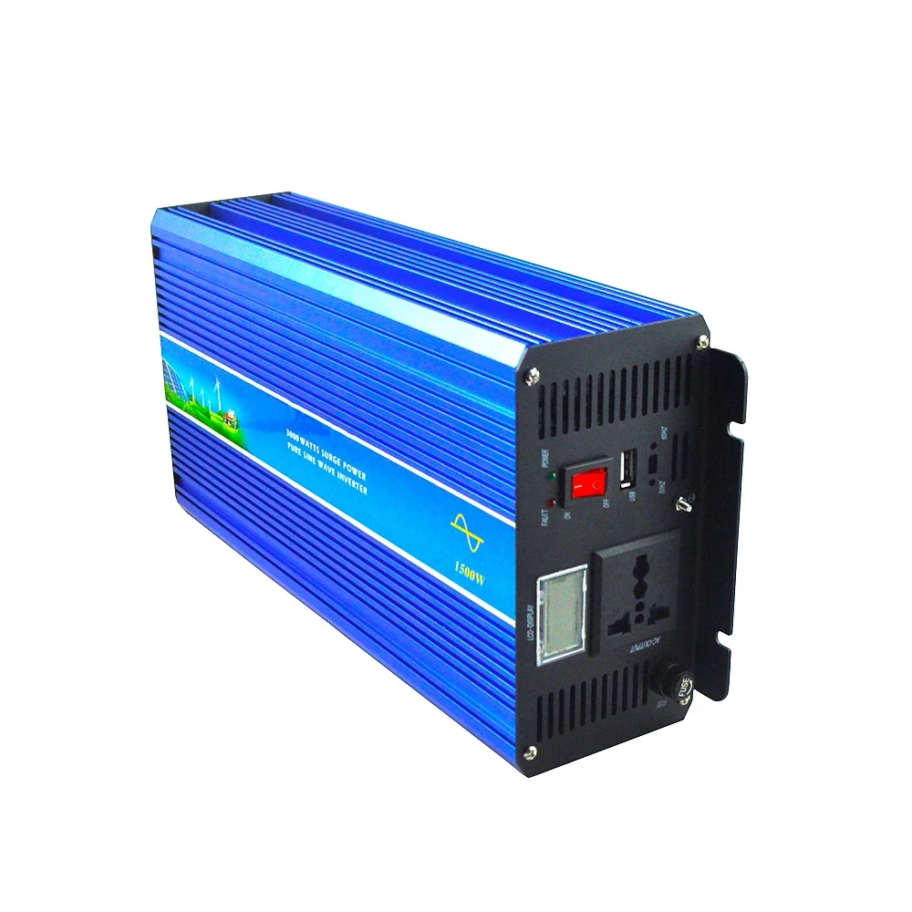 1500W 2000W 2500W Off Grid Pure Sine Wave Inverter For Solar Wind System For 12V/24V/48V Input 110v 220v DC Output Home Use
1500W 2000W 2500W Off Grid Pure Sine Wave Inverter For Solar Wind System For 12V/24V/48V Input 110v 220v DC Output Home Use