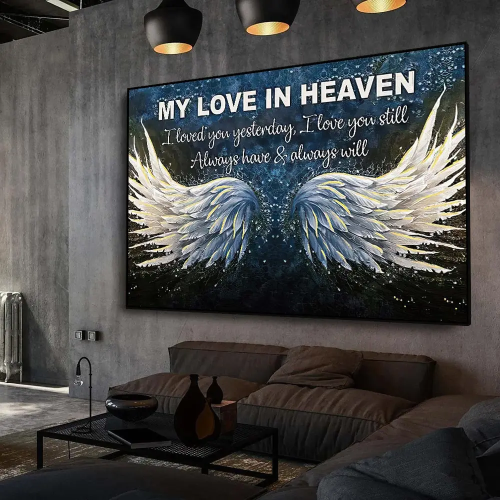 My Love Is In Heaven Canvas Art Posters And Prints Modern Angel Wings Canvas Paintings On The Wall Art Pictures Home Decoration
My Love Is In Heaven Canvas Art Posters And Prints Modern Angel Wings Canvas Paintings On The Wall Art Pictures Home Decoration