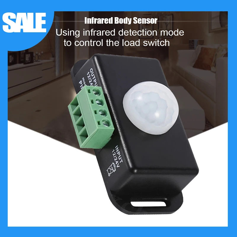 Body Infrared Motion Sensor Automatic Adjustable IR Infrared Motion Detector Switch Module for LED Strip Light Lamp
Body Infrared Motion Sensor Automatic Adjustable IR Infrared Motion Detector Switch Module for LED Strip Light Lamp