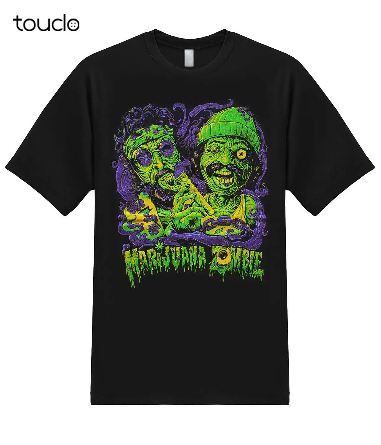 Веселая графическая футболка Cheech and Chong Zombie Weed 420 Stoner | Мужская одежда