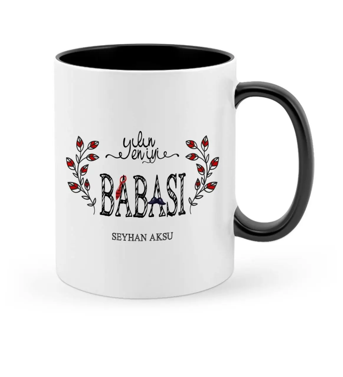 Personalized The Year 'S Best Father Black Mug Cup-3