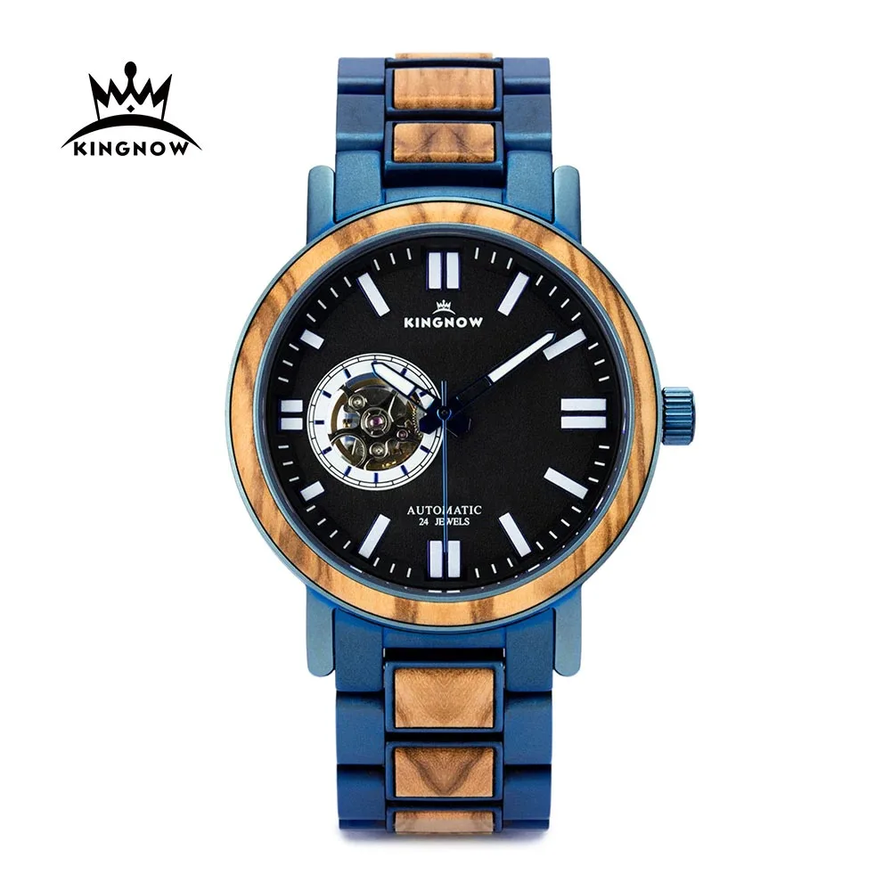 KINGNOW Men's Mechanical Watches Luxury Top Brand Male Wooden Wristwatch Christmas Gift Stainless Steel Automatic Man Watch
KINGNOW Men's Mechanical Watches Luxury Top Brand Male Wooden Wristwatch Christmas Gift Stainless Steel Automatic Man Watch