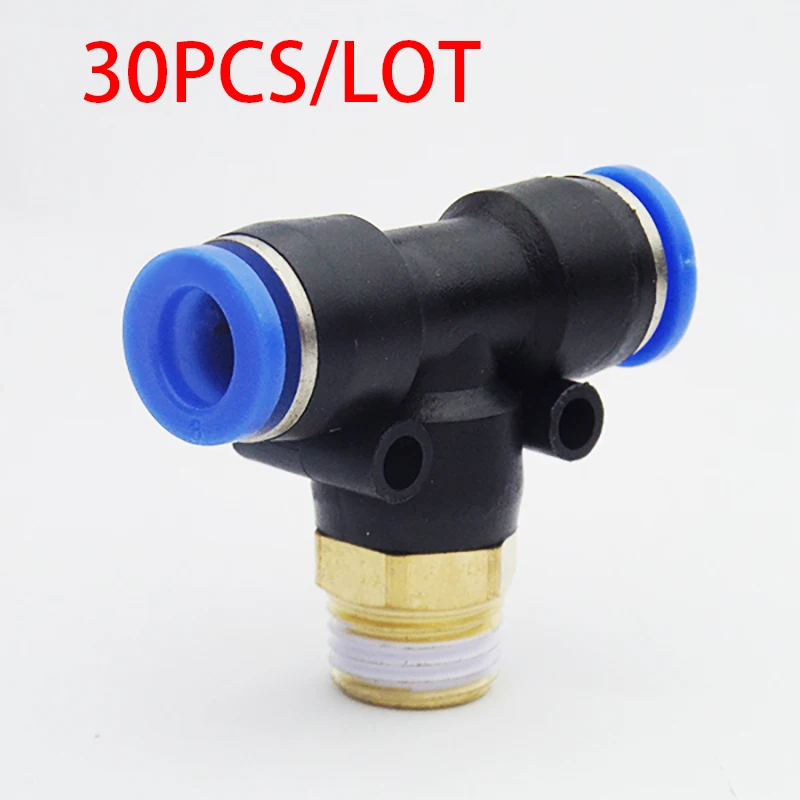 30PCS/Lot Tee T type Fitting PB4-01 PB6-01 PB6-02 PB8-01 PB8-02 Threaded M5 PT 1/8" 1/4" 3/8" 1/2" Pneumatic Air Fitting
30PCS/Lot Tee T type Fitting PB4-01 PB6-01 PB6-02 PB8-01 PB8-02 Threaded M5 PT 1/8" 1/4" 3/8" 1/2" Pneumatic Air Fitting